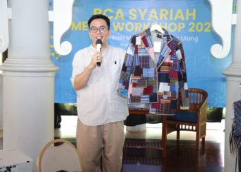 Manfaatkan Limbah Tak Terpakai, BCA Syariah Gelar Workshop Lukisan Kain Marmer Daur Ulang