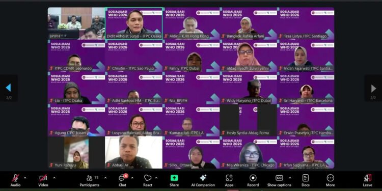 BPJPH Sosialisasikan Wajib Halal kepada Perwakilan Perdagangan RI di 33 Negara